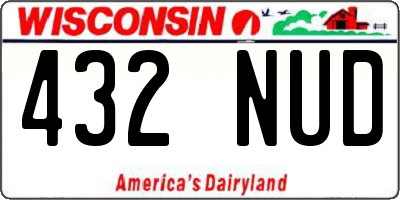 WI license plate 432NUD