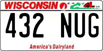 WI license plate 432NUG