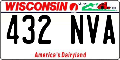 WI license plate 432NVA