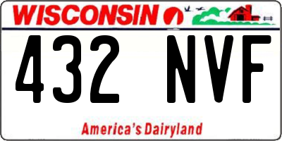 WI license plate 432NVF
