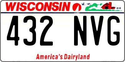 WI license plate 432NVG