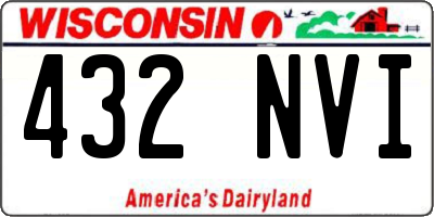 WI license plate 432NVI
