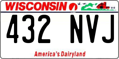 WI license plate 432NVJ