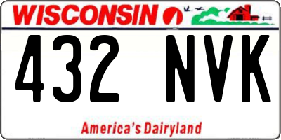 WI license plate 432NVK