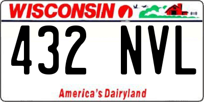 WI license plate 432NVL