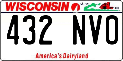 WI license plate 432NVO