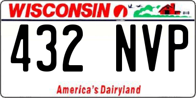 WI license plate 432NVP