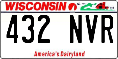 WI license plate 432NVR
