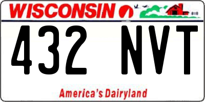 WI license plate 432NVT