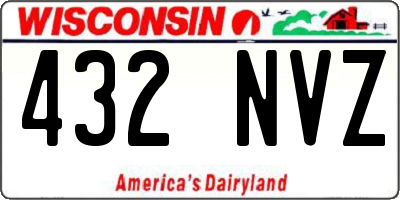 WI license plate 432NVZ