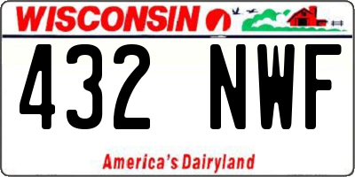 WI license plate 432NWF