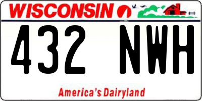 WI license plate 432NWH