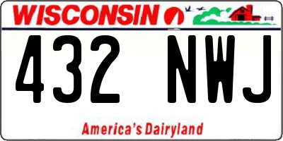 WI license plate 432NWJ