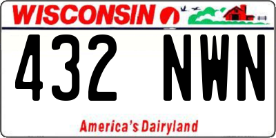 WI license plate 432NWN