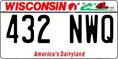 WI license plate 432NWQ