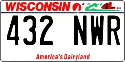 WI license plate 432NWR