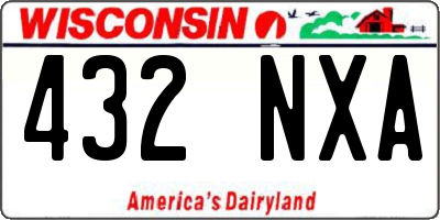 WI license plate 432NXA
