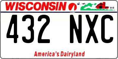 WI license plate 432NXC