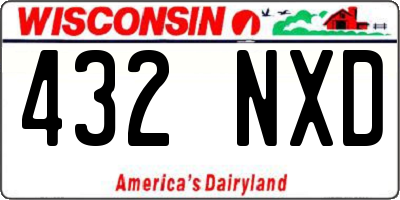 WI license plate 432NXD