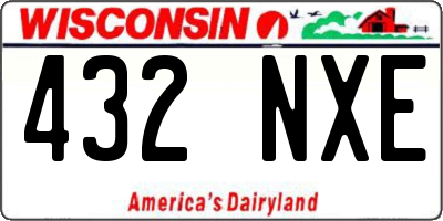 WI license plate 432NXE
