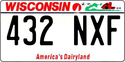 WI license plate 432NXF