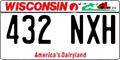 WI license plate 432NXH