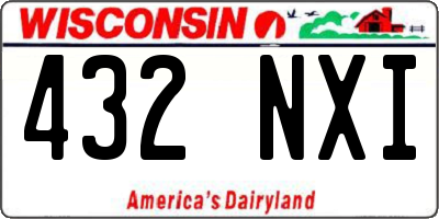 WI license plate 432NXI