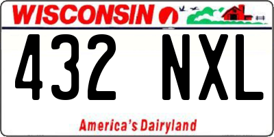 WI license plate 432NXL