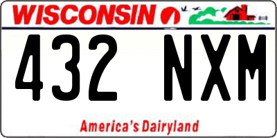 WI license plate 432NXM