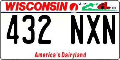WI license plate 432NXN