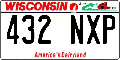 WI license plate 432NXP