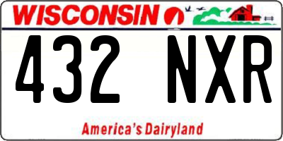 WI license plate 432NXR