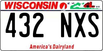WI license plate 432NXS