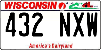 WI license plate 432NXW