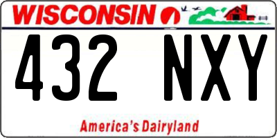 WI license plate 432NXY