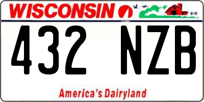 WI license plate 432NZB