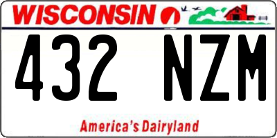 WI license plate 432NZM