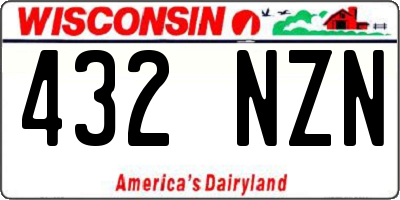 WI license plate 432NZN