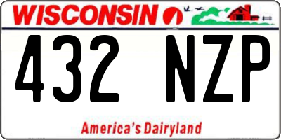 WI license plate 432NZP