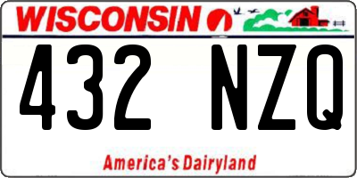 WI license plate 432NZQ
