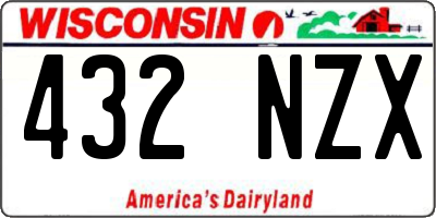 WI license plate 432NZX