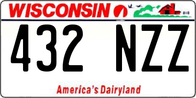 WI license plate 432NZZ