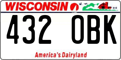 WI license plate 432OBK