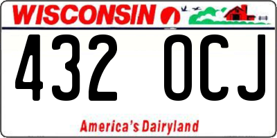 WI license plate 432OCJ