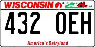 WI license plate 432OEH