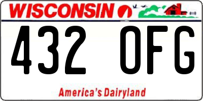 WI license plate 432OFG