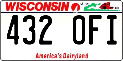 WI license plate 432OFI