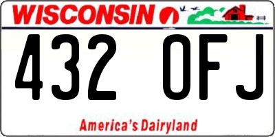 WI license plate 432OFJ