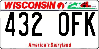 WI license plate 432OFK