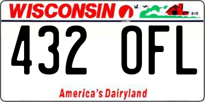 WI license plate 432OFL